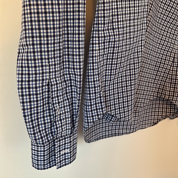 Burberry blue check-print dress shirt. - Picture 4 of 6
